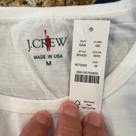 NWT J. Crew White W/Yellow "Sun Salutation" Graphic T-Shirt - SIZE MEDIUM - Picture 5 of 6